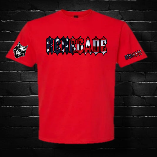 Renegade Beard Club Short Sleeve Spell Out Red Friday 'MERICA T Shirt