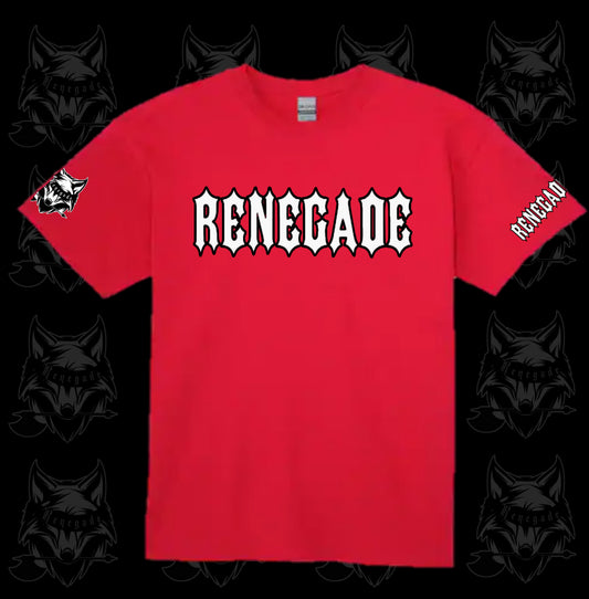 Renegade Beard Club Short Sleeve Spell Out Red Friday T Shirt