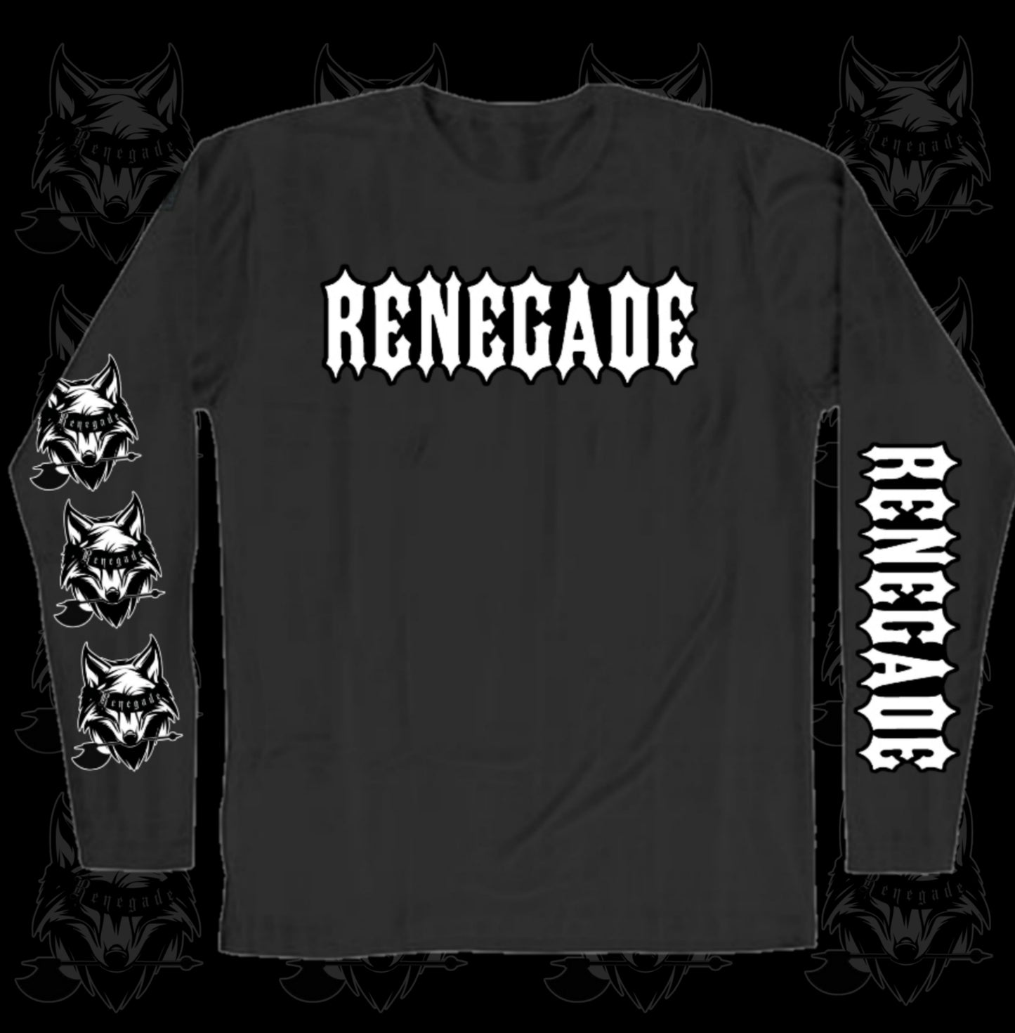 Renegade Beard Club Long Sleeve Spell Out Shirt